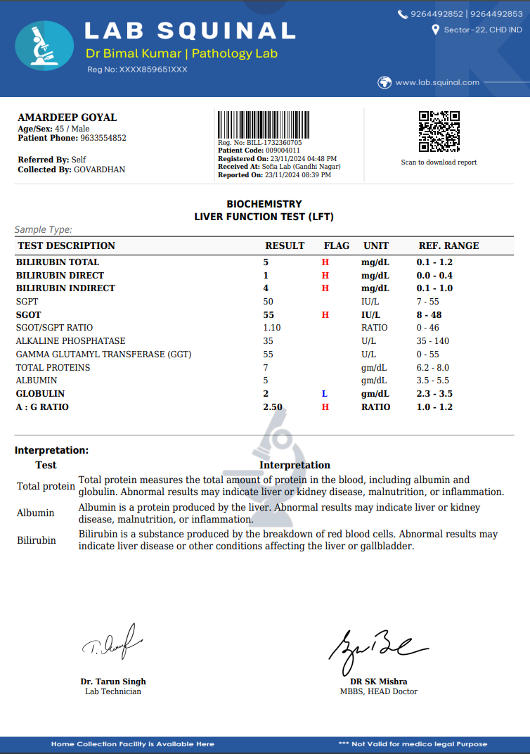 Pathology Report Format